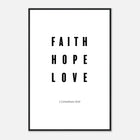 1 Corinthians 13:13 | Framed Poster