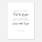 Matthew 6:33 | Rolled Poster