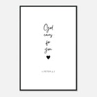 1 Peter 5:7 | Framed Poster